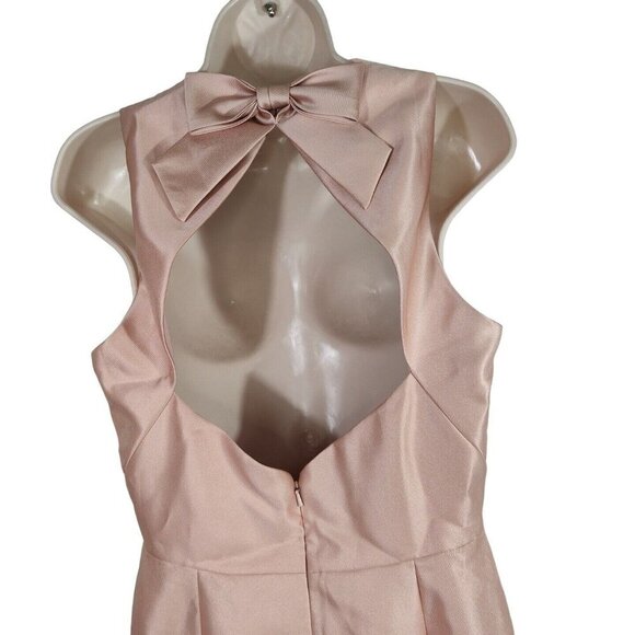 Alfred Sung Pink Formal Dress Fit & Flare Sleeveless Women Size 10 R Open Back - Picture 7 of 9